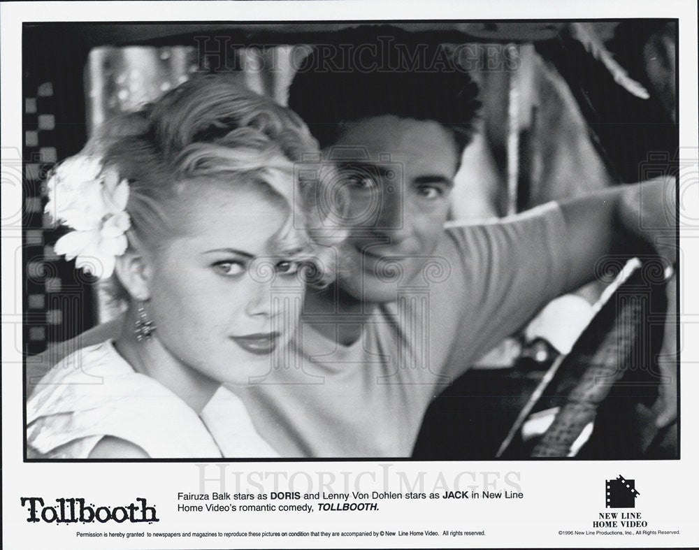 1996 Press Photo Lenny Van DOhlen and Fairuza Balk in Tollbooth - Historic Images