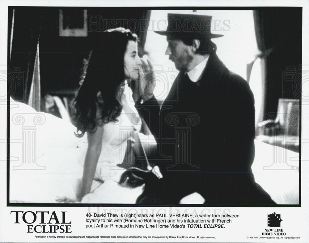 1995 Press Photo David Thewlis and Romane Bohringer in Total Eclipse - Historic Images