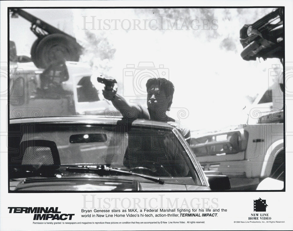 1996 Press Photo Bryan Genesse in &quot;Terminal Impact.&quot; - Historic Images