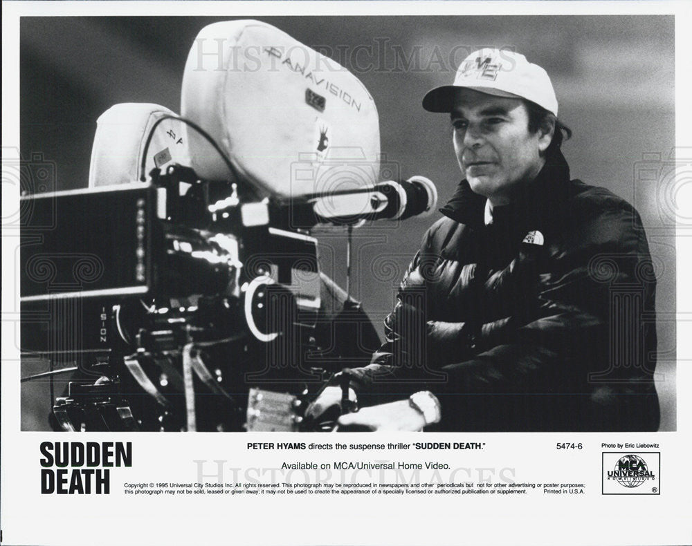 1995 Press Photo Peter Hyams in &quot;Sudden Death.&quot; - Historic Images