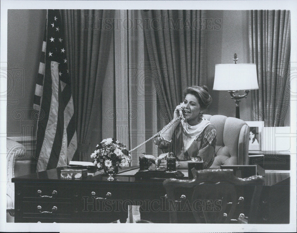 1985 Press Photo Patty Duke, Hail to the Chief - Historic Images