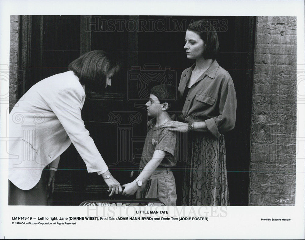 1990 Press Photo Dianne Wiest Adam Hann-Byrd Jodie Foster Film &quot;Little Man Tate&quot; - Historic Images