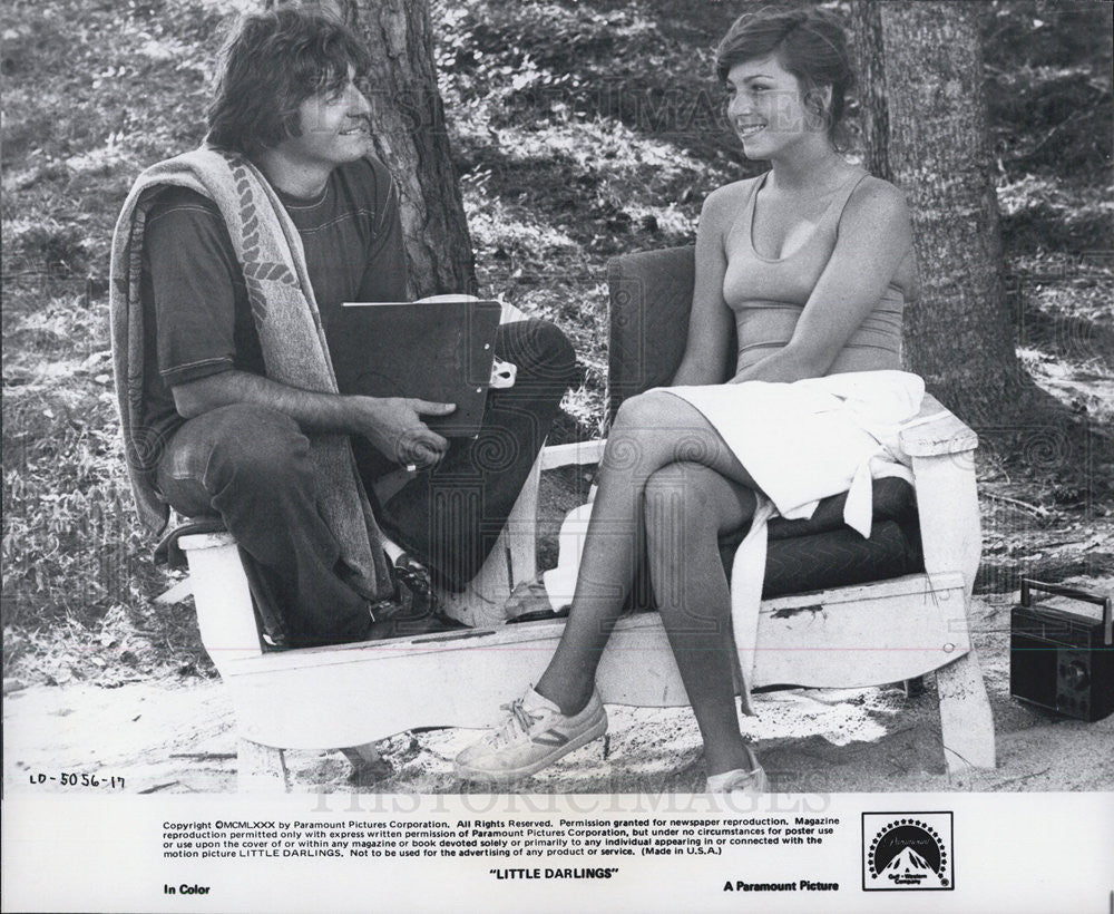 1980 Press Photo Actors Armand Assante Tatum O'Neal Film "Little Darlings" - Historic Images