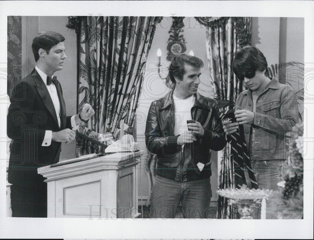 1981 Press Photo Henry Winkler, Scott baio, Happy Days - Historic Images