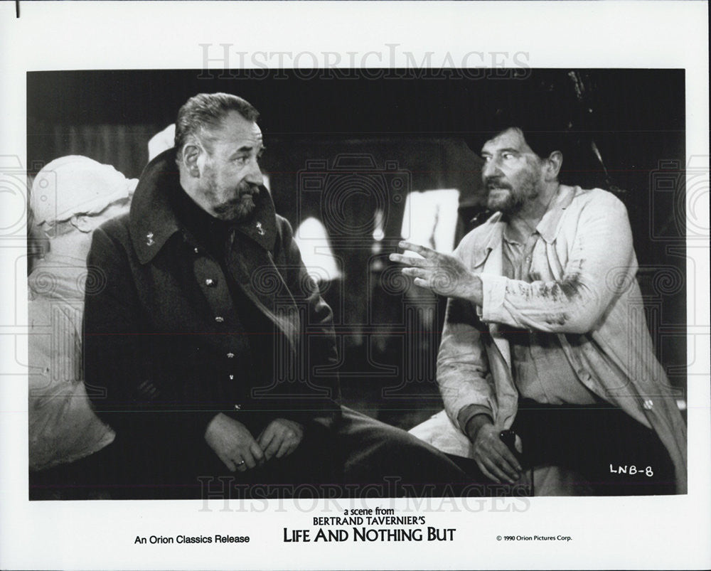 1990 Press Photo Philippe Noiret, Maurice Barrier, Life and Nothing But - Historic Images