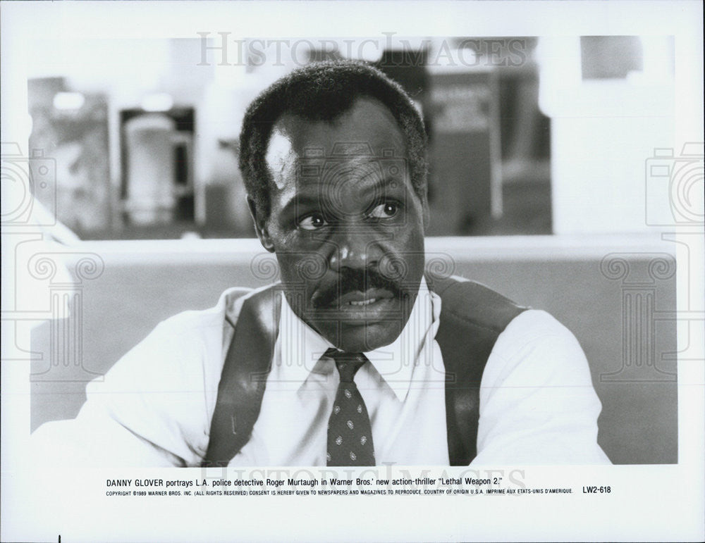 1988 Press Photo Danny Glover, Lethal Weapon 2 - Historic Images