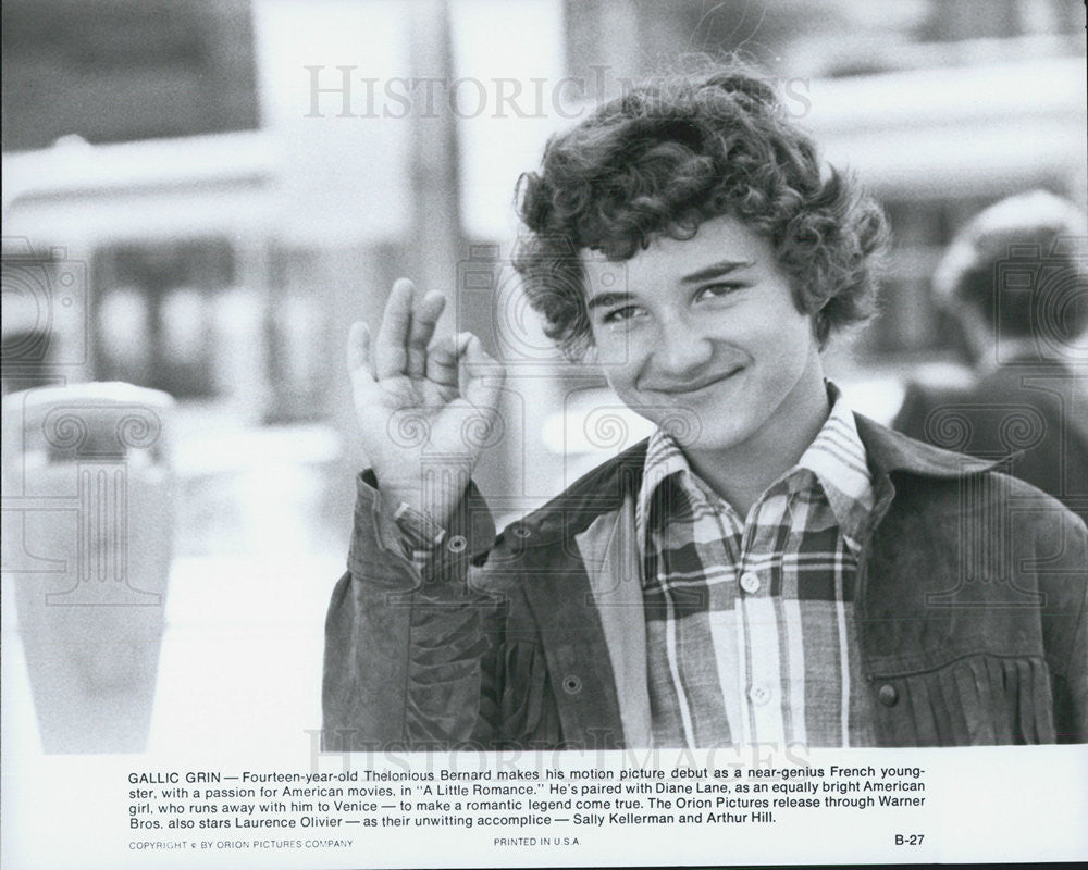 1979 Press Photo Actor Thelonious Bernard Starring In &quot;A Little Romance&quot; - Historic Images