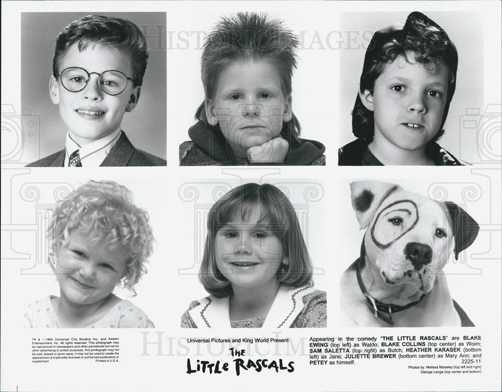 1994 Press Photo Universal Pictures And King World Present &quot;The Little Rascals&quot; - Historic Images