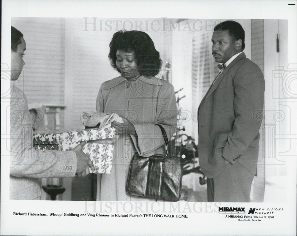 1990 Press Photo Actors Richard Habersham, Whoopi Goldberg And Ving Rhames - Historic Images