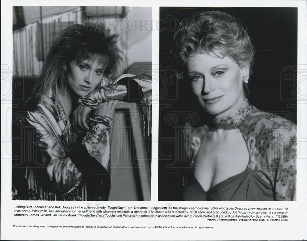 1984 Press Photo Actresses Darlanne Fluegel And Alexis Smith In &quot;Tough Guys&quot; - Historic Images