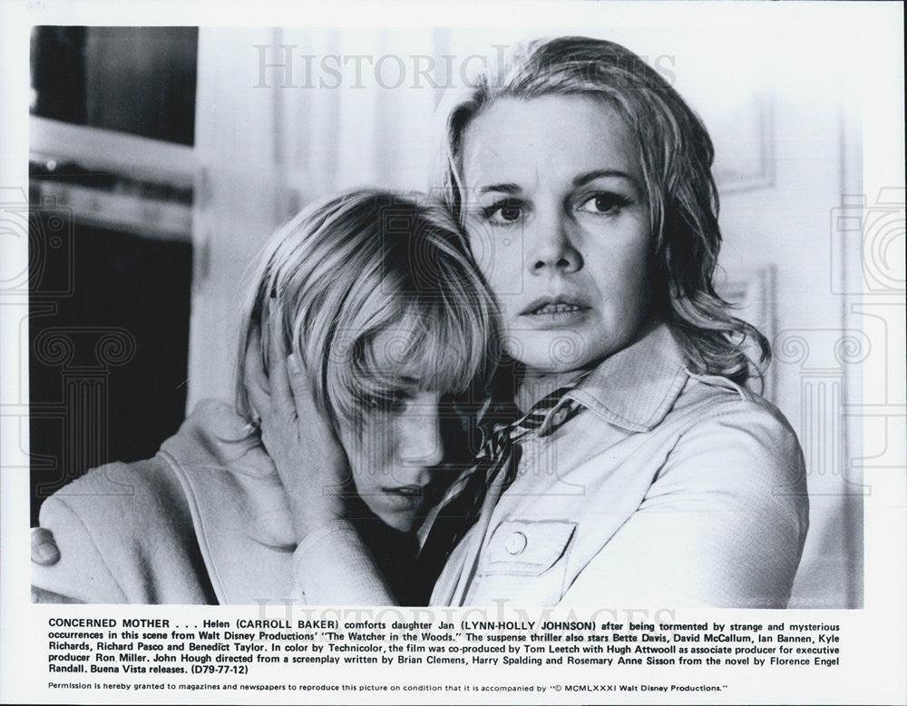 1980 Press Photo Actors Carroll Baker And Lynn-Holly Johnson In Walt Disney Film - Historic Images