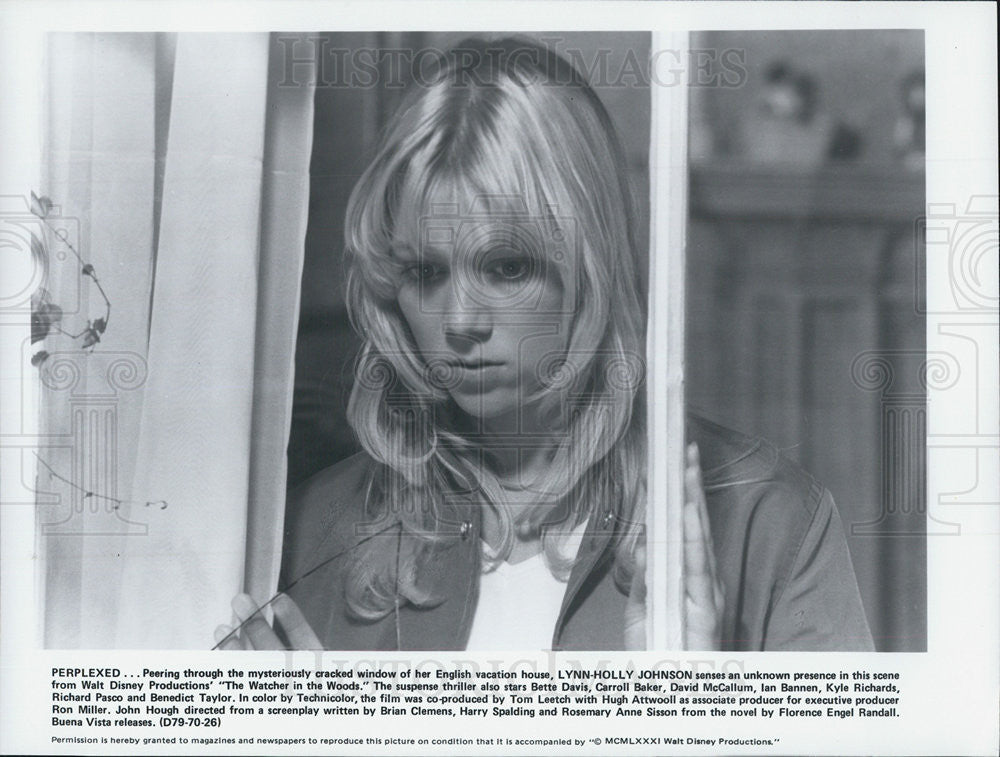 1980 Press Photo Lynn-Holly Johnson Scared In Disney &quot;The Watcher In The Woods&quot; - Historic Images