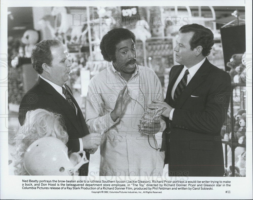 1982 Press Photo Ned Beatty/Richard Pryor/Don Hood/Actor/The Toy - Historic Images