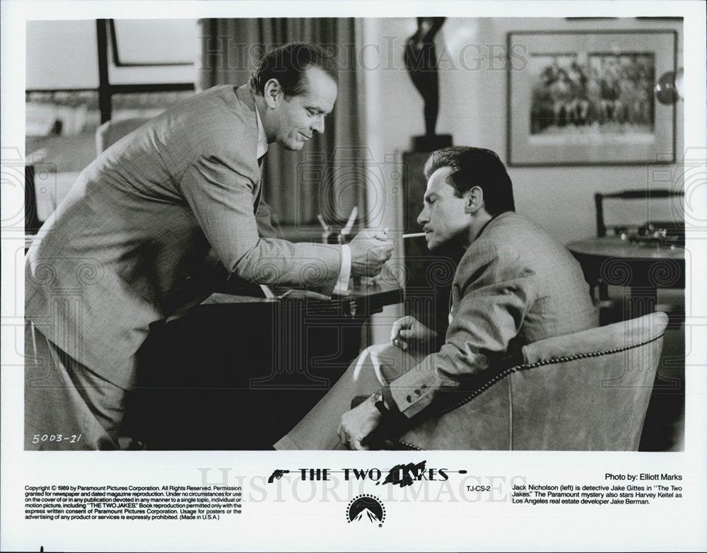 1989 Press Photo Jack Nicholson in "The Two Jakes" - Historic Images