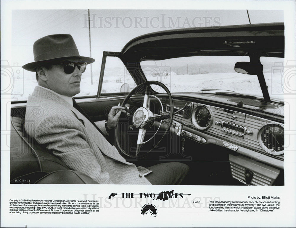1989 Press Photo Jack Nicholson/Actor/Director/Two Jakes - Historic Images