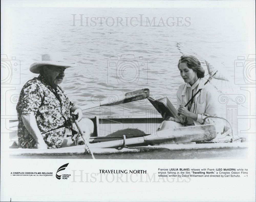 Press Photo Julia Blake, Leo McKern in &quot;Traveling North&quot; - Historic Images