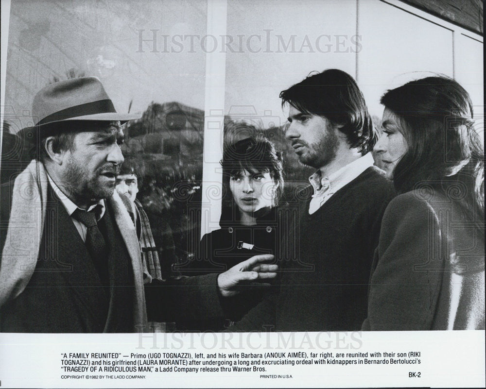 1982 Press Photo Ugo Tognazzi/Anouk Aimee/Riki Tognazzi/Laura Morante/Actor - Historic Images