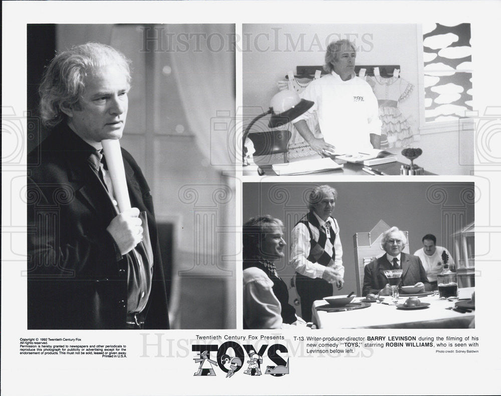 1992 Press Photo Writer-producer-director of &quot;Toys,&quot; Barry Levinson - Historic Images