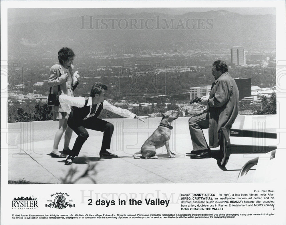 1996 Press Photo Danny Aiello Greg Cruttwell Glenne Headly 2 Days In Valley Film - Historic Images