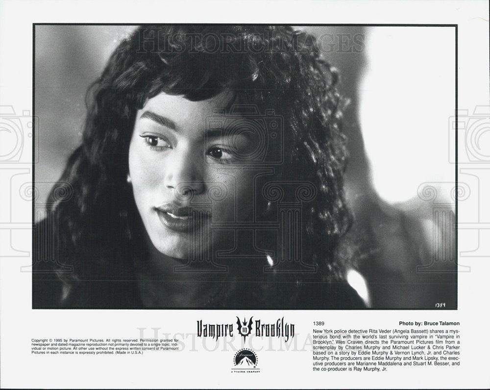 Press Photo Actress Angela Basset from the movie Vampire in Brooklyn. - Historic Images