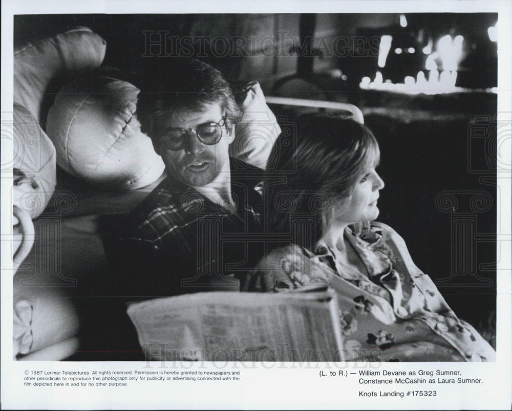 1987 Press Photo William Devane/Constance McCashin/Actor/Actress - Historic Images