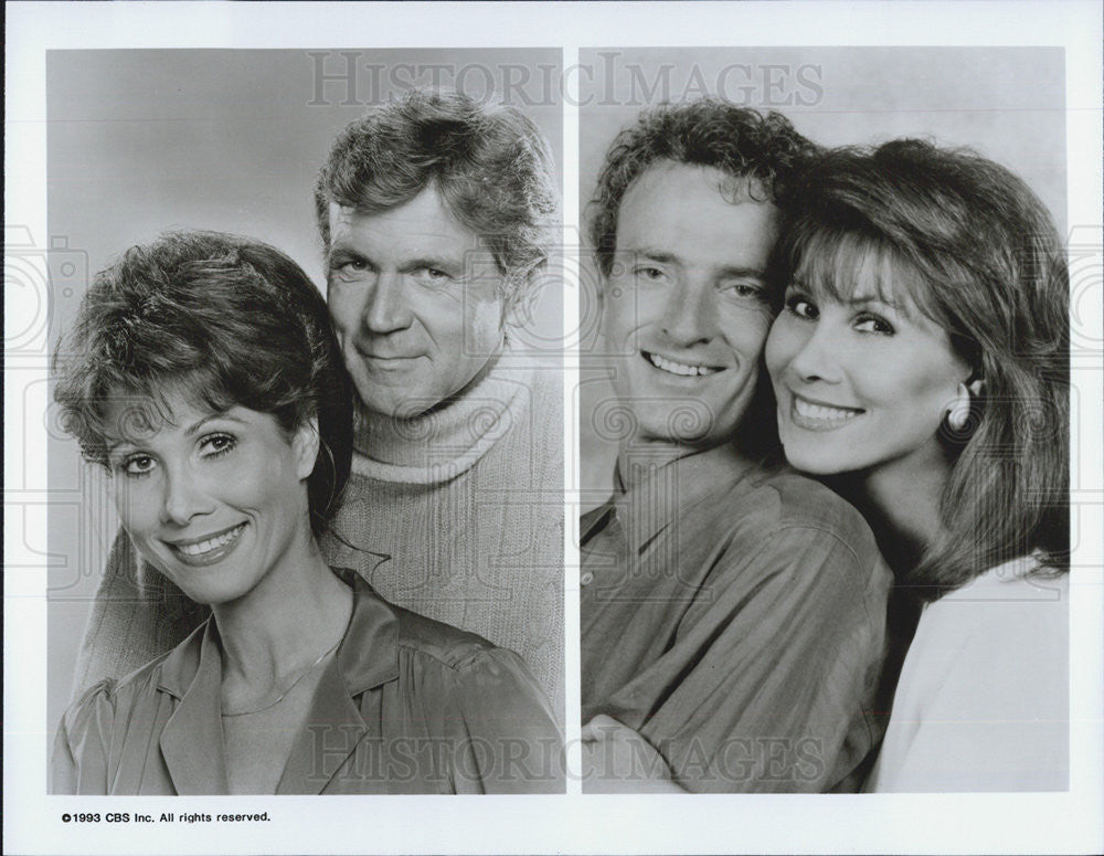 1993 Press Photo Michele Lee Don Murray Kevin Dobson CBS TV Show Knot&#39;s Landing - Historic Images