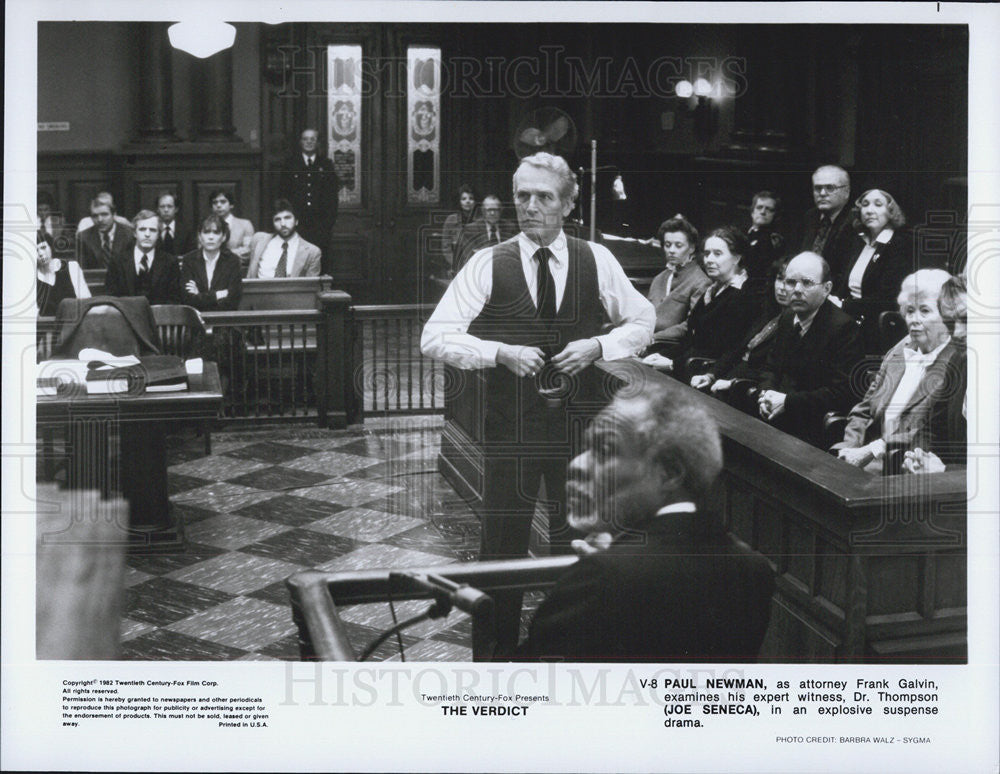 1982 Press Photo Paul Newman, Joe Seneca, The Verdict - Historic Images