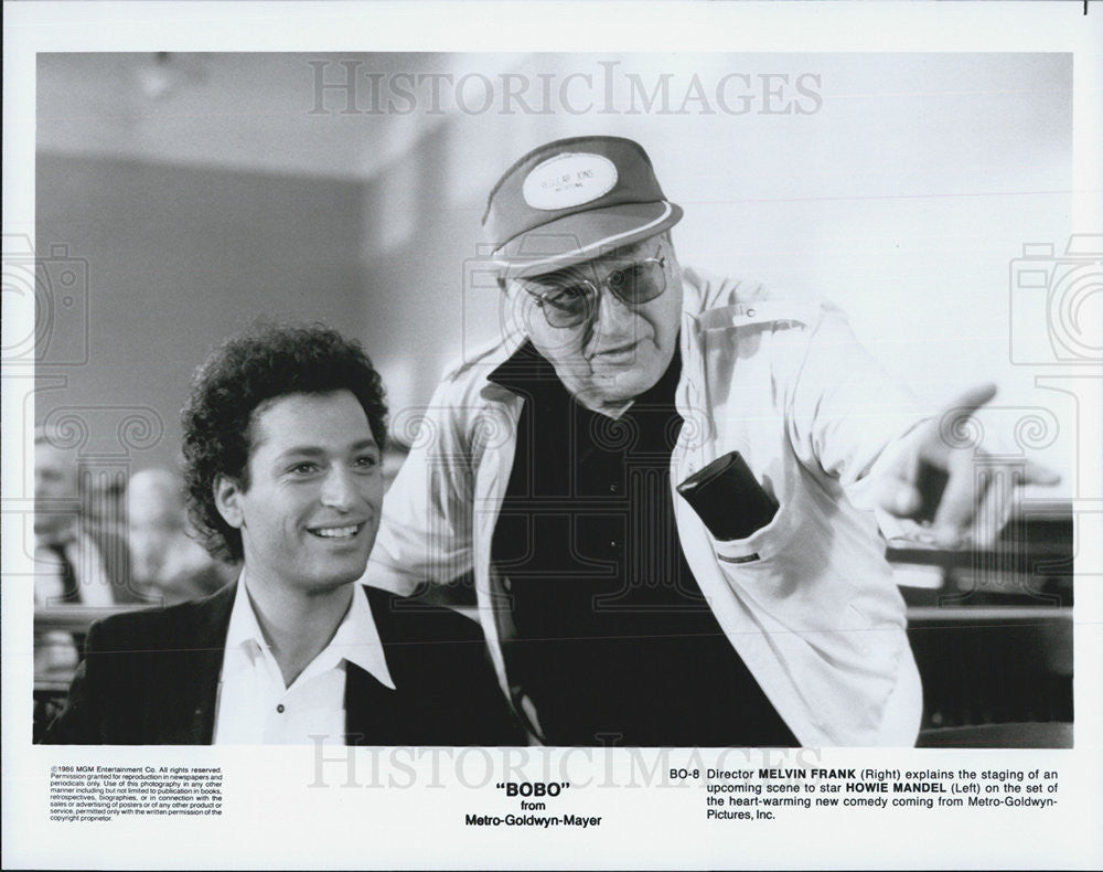 Press Photo Director Melvin Frank, Howie Mandel, Bobo - Historic Images