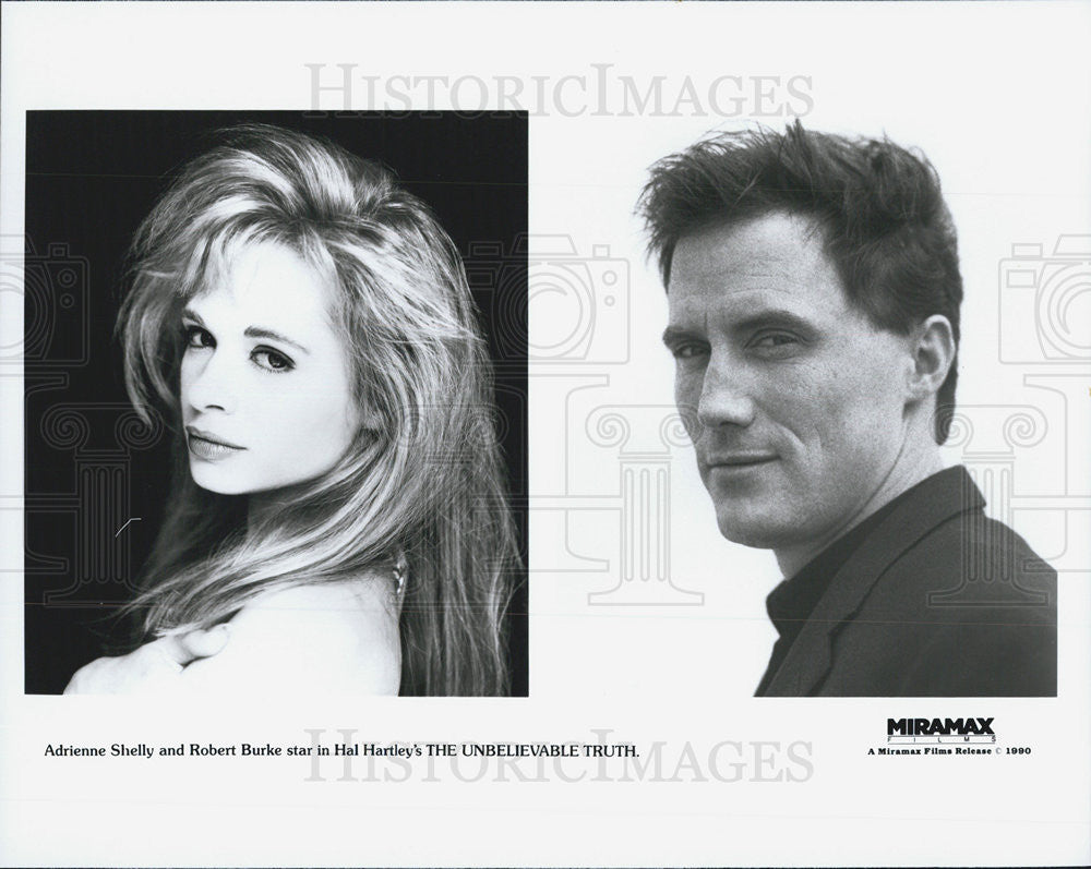 1990 Press Photo Actors Adrienne Shelly And Robert Burke Star In Miramax Film - Historic Images