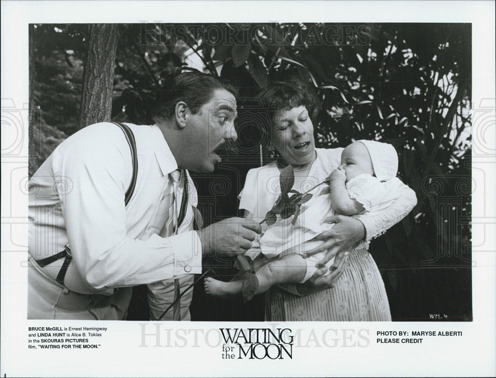 1987 Press Photo Bruce McGill Actor Linda Hunt Actress Waiting For Moon Movie - Historic Images