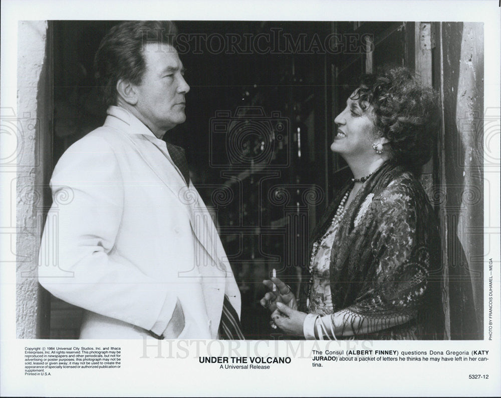 1984 Press Photo Albert Finney Actor Katy Jurado Actress Under Volcano Movie - Historic Images