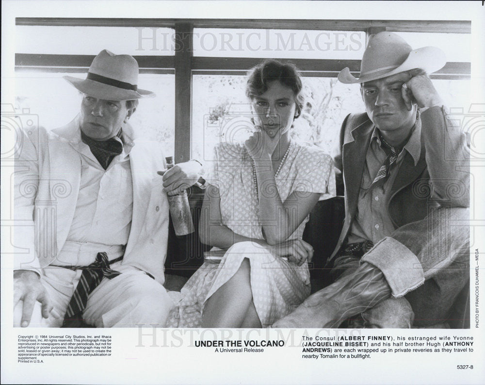 1984 Press Photo Albert Finney Jacqueline Bisset Anthony Andrews Under Volcano - Historic Images