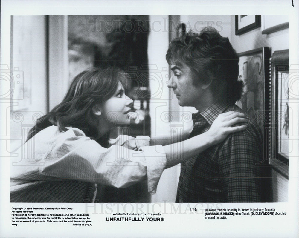 1984 Press Photo Nastassja Kinski Actress Dudley Moore Unfaithfully Yours Movie - Historic Images