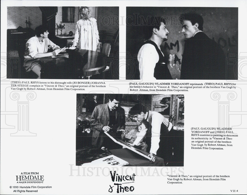 1990 Press Photo A Film from Hemdale Present Vincent and Theo - Historic Images