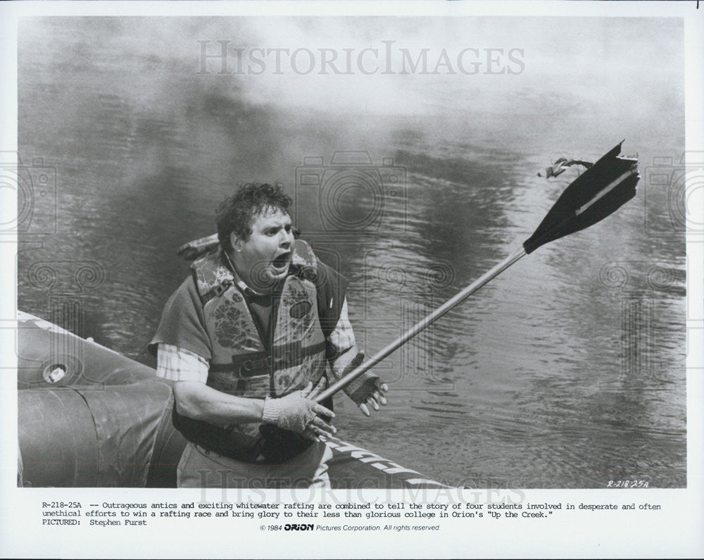 1984 Press Photo Stephen Furst Actor Comedy Movie Film Up Creek - Historic Images