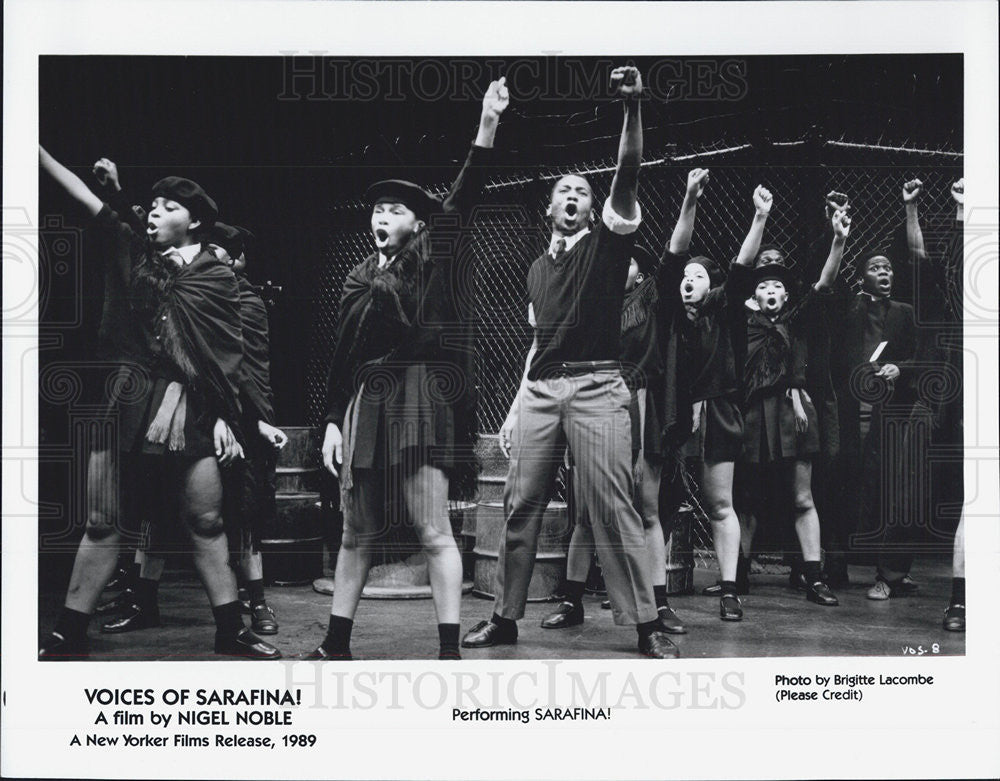 1989 Press Photo Voices Of Sarafina! In Performance A Film By Nigel Noble - Historic Images