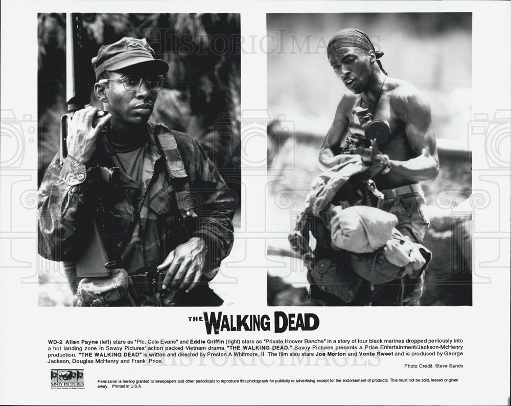 Press Photo Allen Payne And Eddie Griffin in the movie The Walking Dead - Historic Images