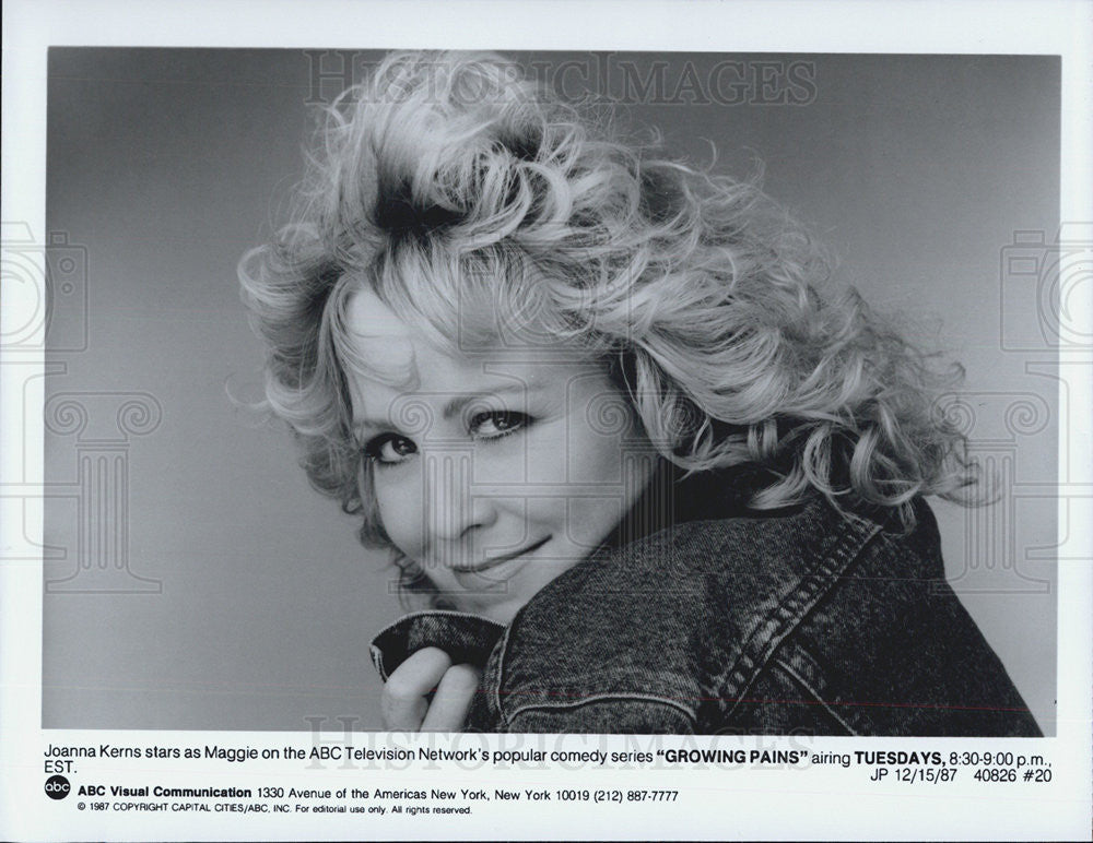 1987 Press Photo ABC &quot;Growing Pains&quot; Cast Actress Joanna Kerns TV Star 1980&#39;s - Historic Images