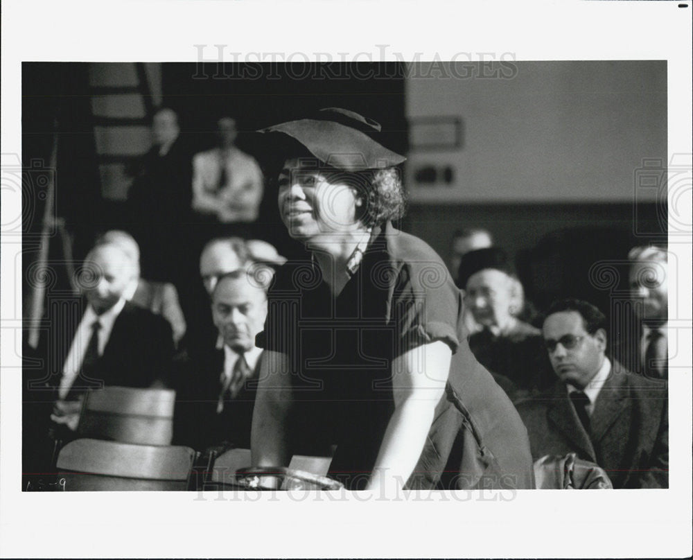 Press Photo Movie Still Woman Testifying Passionately Court Case Trial Scene - Historic Images