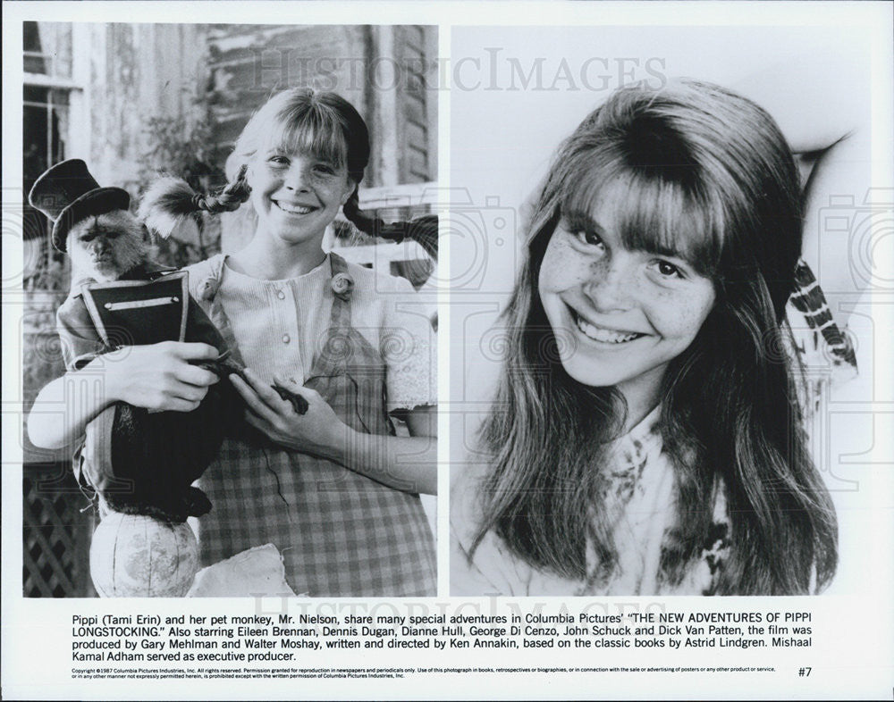 1988 Press Photo of Tami Erin in &quot;The New Adventures of Pippi Longstocking&quot; - Historic Images