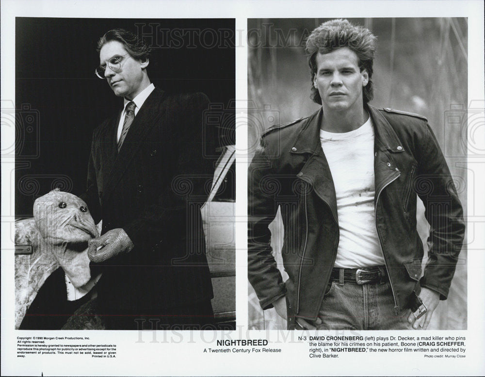 1990 Press Photo David Cronenberg, Craig Scheffer, Nightbreed - Historic Images