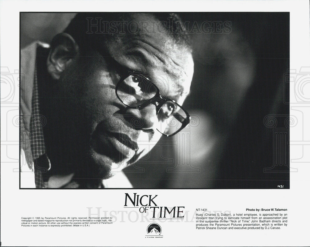 1995 Press Photo Charles S. Dutton Actor Nick Of Time Suspense Thriller Movie - Historic Images