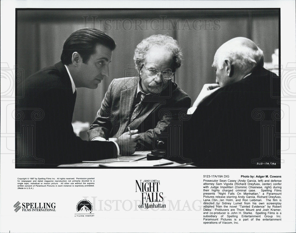 1997 Press Photo Andy Garcia, Richard Dreyfuss, Dominic Chainese - Historic Images