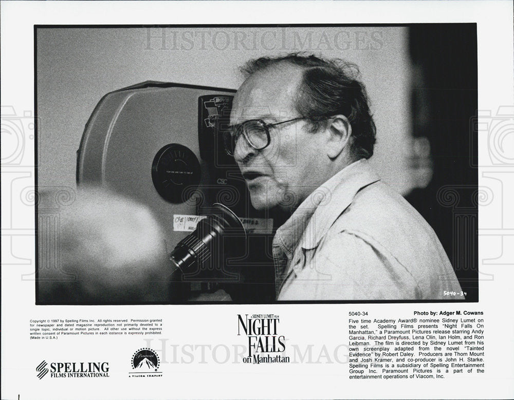 1997 Press Photo Producer Sidney Lumet NIGHT FALLS ON MANHATTAN - Historic Images