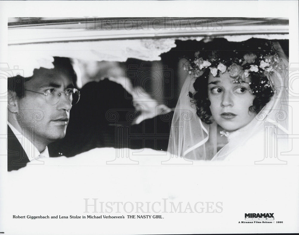 1990 Press Photo Robert Giggenbach and Lena Stolze in &quot;The Nasty Girl&quot; - Historic Images