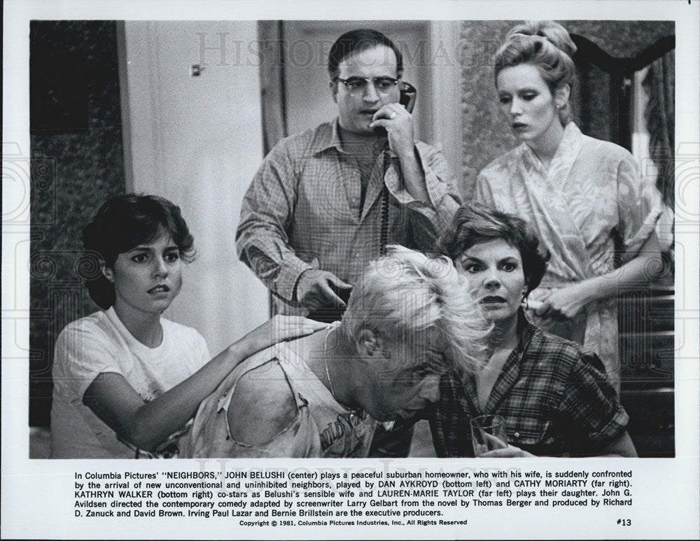 1981 Press Photo Scene From Columbia Pictures &quot;Neighbors&quot; With Cast - Historic Images