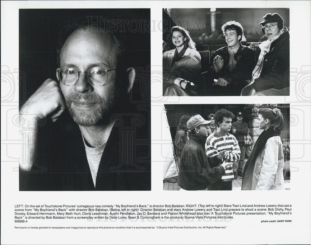 1993 Press Photo My Boyfriend&#39;s Back director Bob Balaban Andrew Lowery Traci - Historic Images