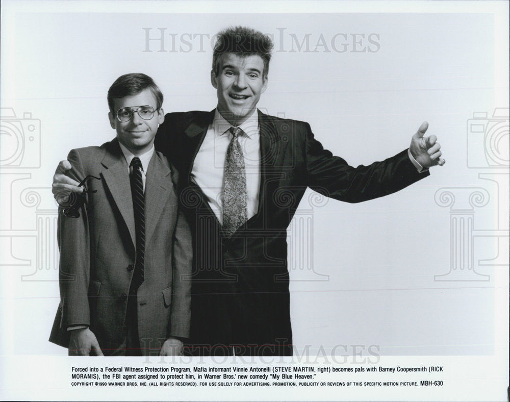 1990 Press Photo Steve Martin, Rick Moranis in &quot;My Blue Heaven&quot; - Historic Images