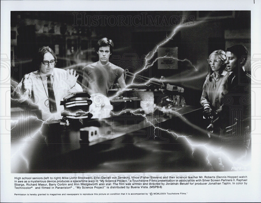 Press Photo John Stockwell Daniell von Zemeck Dennis Hopper-My Science Project - Historic Images