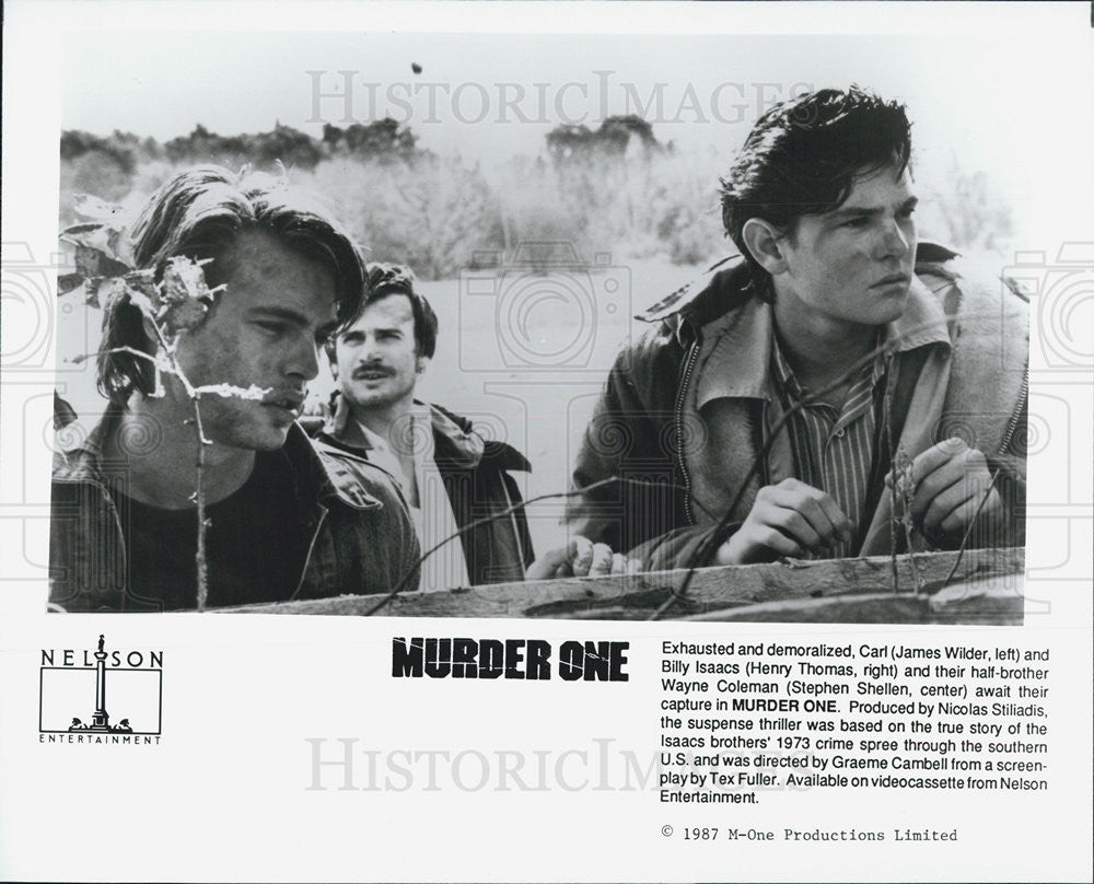 1987 Press Photo James Wilder Henry Thomas Stephen Shellen MURDER ONE - Historic Images